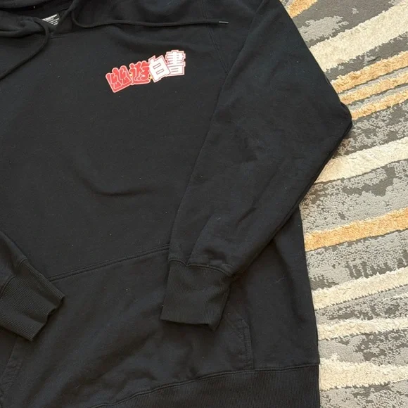 Yu Yu Hakusho 90s Japanese Graphic Anime Black Hoodie Sweatshirt Men’s Large - Picture 8 of 11